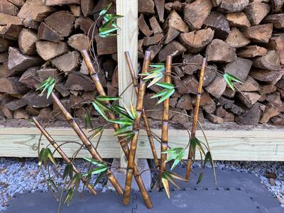 Beautiful Metal Bamboo Wall Art Decor