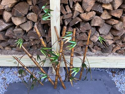 Beautiful Metal Bamboo Wall Art Decor