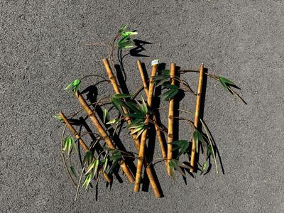 Beautiful Metal Bamboo Wall Art Decor