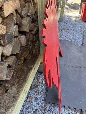 Large 5.5’ x 4’ Wooden Cowboy Riding a Horse - Rodeo