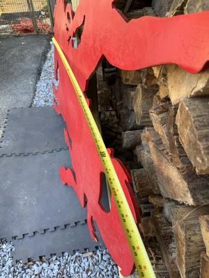 Large 5.5’ x 4’ Wooden Cowboy Riding a Horse - Rodeo