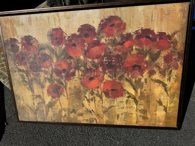 Poppy Flower Wall Art - Large