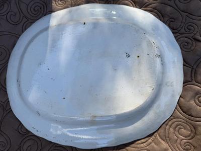 Vintage Asian Serving Tray/Plate & Foil Decor