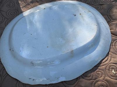 Vintage Asian Serving Tray/Plate & Foil Decor