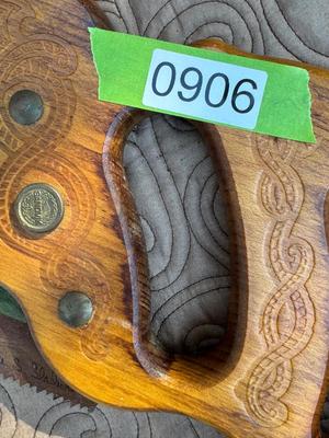 Vintage Sandvik Saw Hand Painted Street Scene by Merna S. Slabik