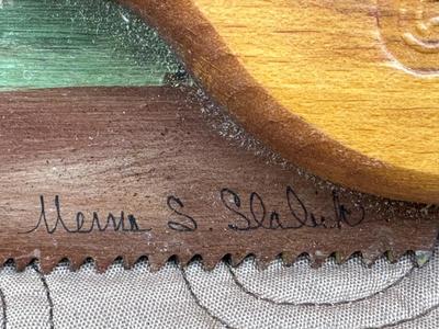 Vintage Sandvik Saw Hand Painted Street Scene by Merna S. Slabik