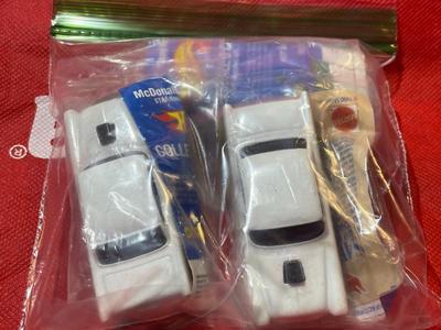 (3) 1990 McDonalds Happy Meal Hot Wheels California Customs 1955 Chevy SEALED Cars Bag #1 as Pic'd.