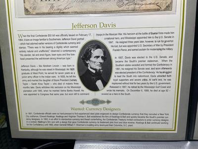 THE LAST CONFEDERATE TREASURY $50 & $100 NOTES -by THE POSTAL COMMEMORATIVE SOCIETY IN A NICE PRESENTATION AS PIC'D.