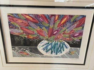 Known Artist Penny Feder Pencil Signed Edition 1/1 Etching/Engraving Artwork Frame Size 35" x 43" Preowned from an Estate