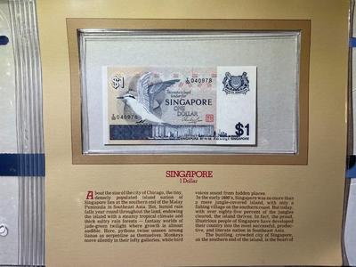 Singapore 1 Dollar Banknote/Currency in Uncirculated Condition by Fleetwood as Pictured.