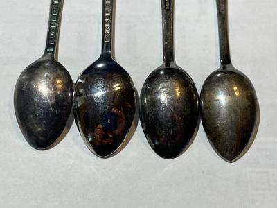 4-Vintage Rolex Silver Plated Collectible Baby Spoons in Good Preowned Condition.