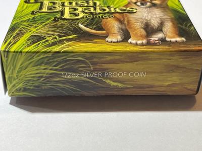 Australian Bush Babies DINGO 2011 Proof Colorized 1/2 Ounce .999 Fine Silver Coin Limited to 10,000 as Pictured.