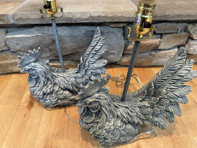 Hen / Chicken Lamps - Tested (Includes Top Lamp Shade Brackets)