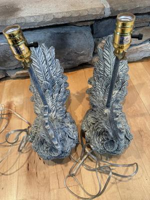 Hen / Chicken Lamps - Tested (Includes Top Lamp Shade Brackets)