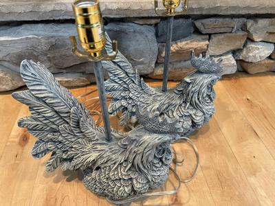Hen / Chicken Lamps - Tested (Includes Top Lamp Shade Brackets)
