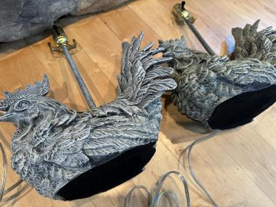 Hen / Chicken Lamps - Tested (Includes Top Lamp Shade Brackets)