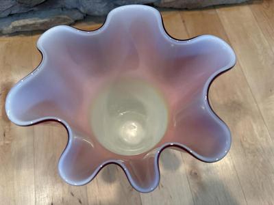 Beautiful Murano Hand Blown Hankerchief Multicolored Vase