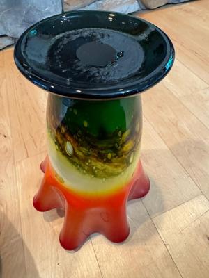 Beautiful Murano Hand Blown Hankerchief Multicolored Vase
