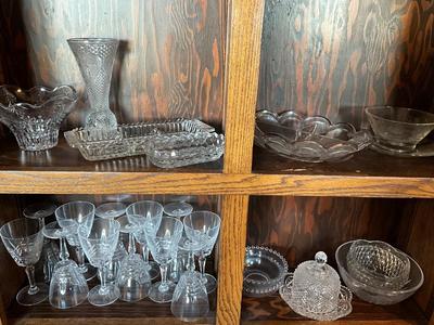 Wine Glasses, vases, candy dishes