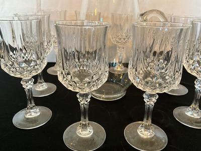 Wine/water glasses w/Glass Pitcher