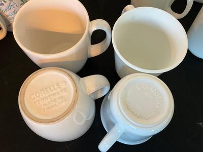 Coffee cups, Corning, Corelle Stoneware, Plus