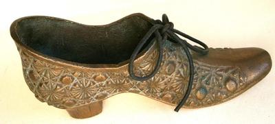 Antique Cast Bronze Brass Victorian Shoe