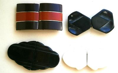 4 Vintage Art Deco Belt Buckles