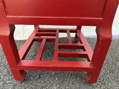 Asian Red & Black Drawer Cabinet 15”x17 1/2”x41”