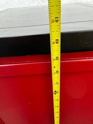 Asian Red & Black Drawer Cabinet 15”x17 1/2”x41”