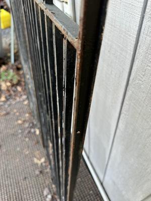 Antique Architectural Wrought Iron Gates : Each 6 Feet 4 Inches Tall Approx. 21” Wide