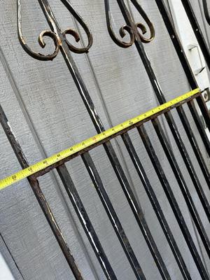 Antique Architectural Wrought Iron Gates : Each 6 Feet 4 Inches Tall Approx. 21” Wide