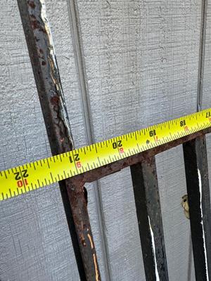 Antique Architectural Wrought Iron Gates : Each 6 Feet 4 Inches Tall Approx. 21” Wide