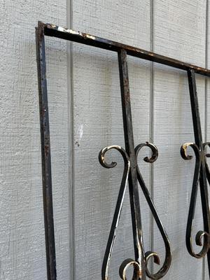 Antique Architectural Wrought Iron Gates : Each 6 Feet 4 Inches Tall Approx. 21” Wide