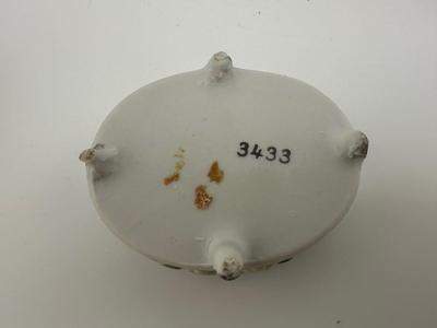 Vintage Lefton Birds Bisque Trinket Box
