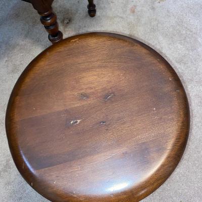 ANTIQUE VANITY and GLASS FOOTED STOOL HUNTLEY SIMMONS FURNITURE COMPANY