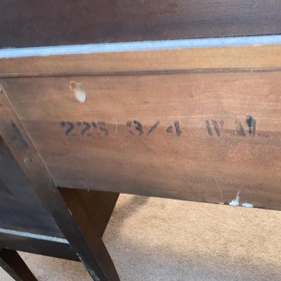 ANTIQUE VANITY and GLASS FOOTED STOOL HUNTLEY SIMMONS FURNITURE COMPANY