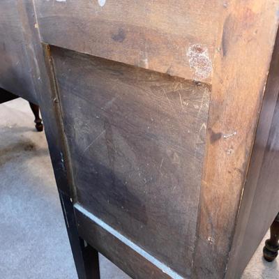 ANTIQUE VANITY and GLASS FOOTED STOOL HUNTLEY SIMMONS FURNITURE COMPANY