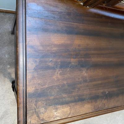 ANTIQUE VANITY and GLASS FOOTED STOOL HUNTLEY SIMMONS FURNITURE COMPANY