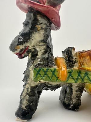 Vintage Italian Donkey with Cart Planter