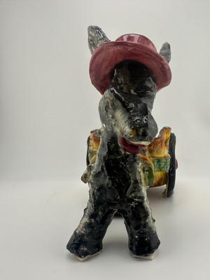 Vintage Italian Donkey with Cart Planter