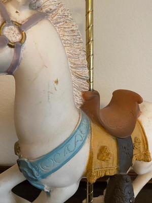 LARGE CAROUSEL HORSE WITH 2 SMALL HORSES