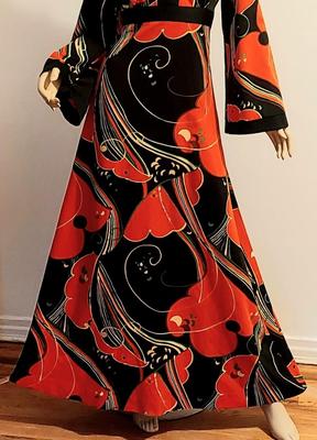 Vtg Tori Richard 60s kaftan Maxi dress Hawaii