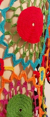 Vtg Rare Macrame dress handmade