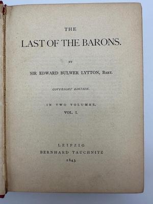 Bernhard Tauchnitz, 1843 - Copyright Edition