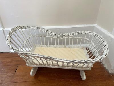 Vintage Wicker Cradle