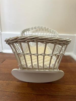 Vintage Wicker Cradle