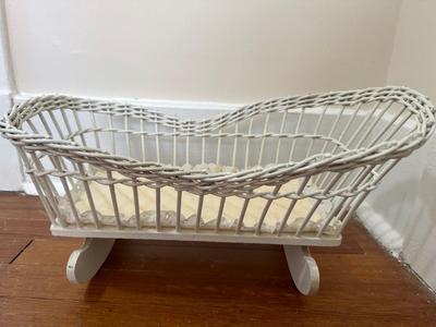 Vintage Wicker Cradle
