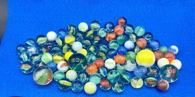 Vintage Marble Lot - Cat Eyes and Agates - 76 in all