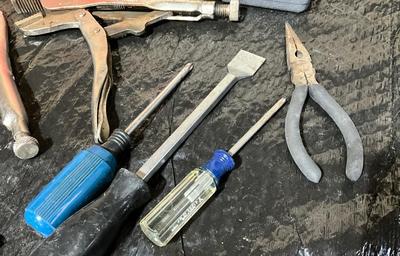 Vise grip with Socket set/screwdriver bit set, plus much more