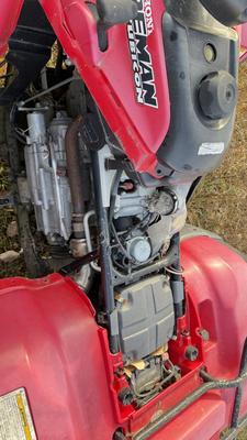 Red Honda Forman 4 Wheeler, use for parts additional pictures added